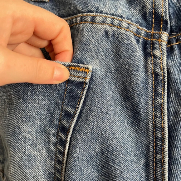 Diamond Gusset Mens Jeans Blue Denim Five Pocket USA Made 37x32 DMR 104A - Picture 11 of 15